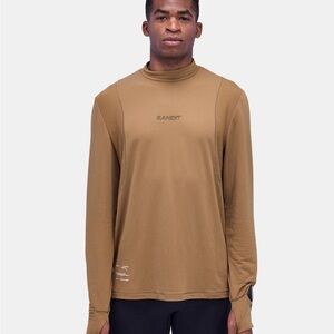 Bandit Running Aura Grid Mock Neck Long Sleeve Training Breathable Layer Shirt